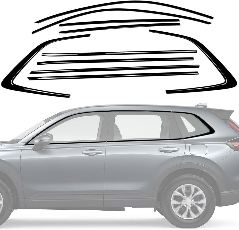 CRMDF Stainless Steel Window Trim Chrome Delete for CRV 2023-2026 Black Window Blackout Kit - Image 1